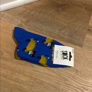 Sock It to Me Blue Taco Cat Socks